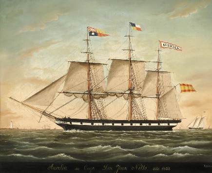 James Guy Evans (1810-1860). Fragata "Aurelia" Capità D. Juan Netto 1852. 